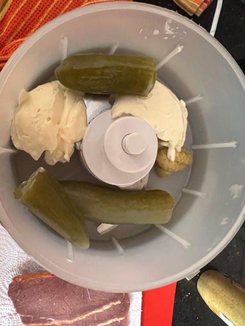 mayo, mustard and pickles