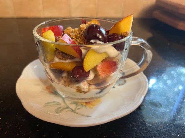 note the layered look