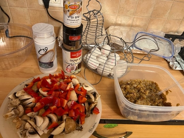 prepping the veggies