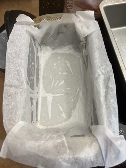 lining the loaf pans