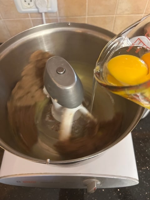 incorporating the eggs