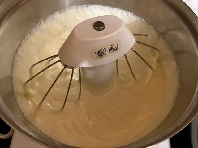 eggs and sugar beaten till fluffy