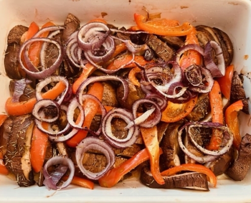 Baked Portabello Mushrooms in Olive Oil and Spices