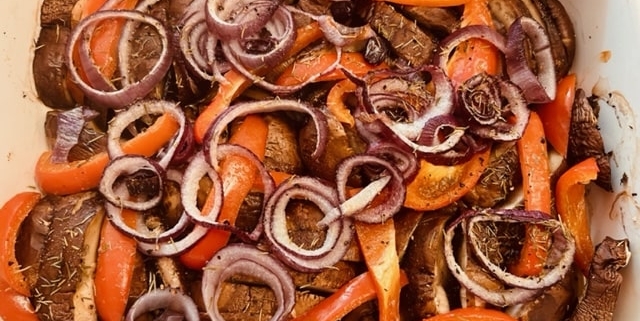 Baked Portabello Mushrooms in Olive Oil and Spices
