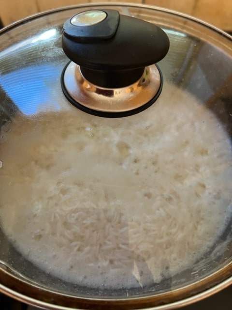 cooking the rice