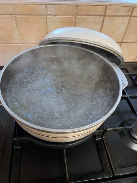 roiling boiling water