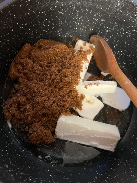 brown sugar, corn syrup, vanilla, salt and butter
