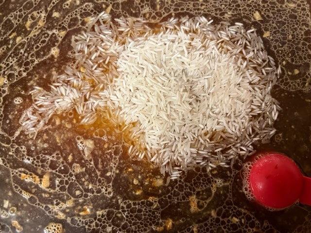 add the rice