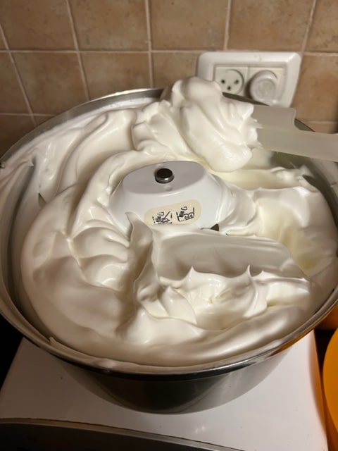 well beaten egg whites