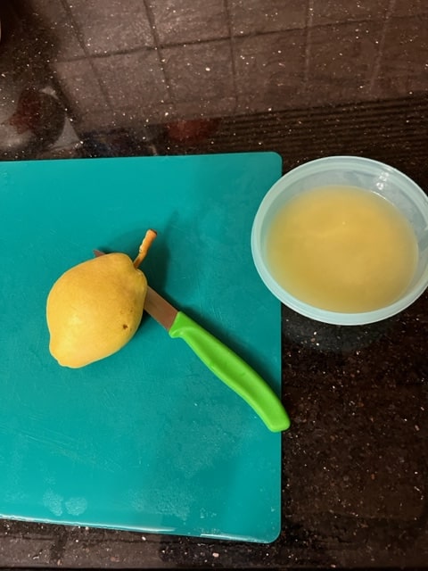 pears and lemon juice