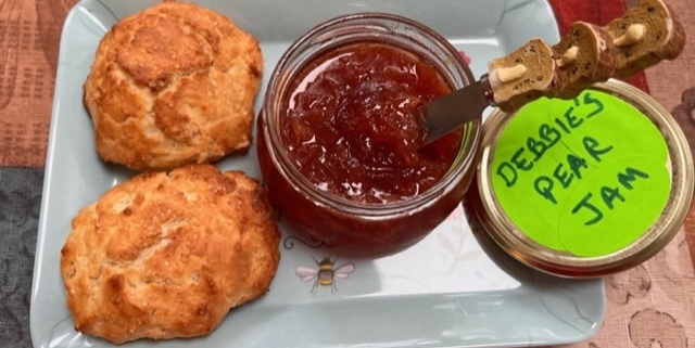 Ginger Scones with Pear Jam