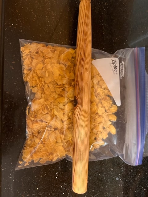 rolling over the cornflakes