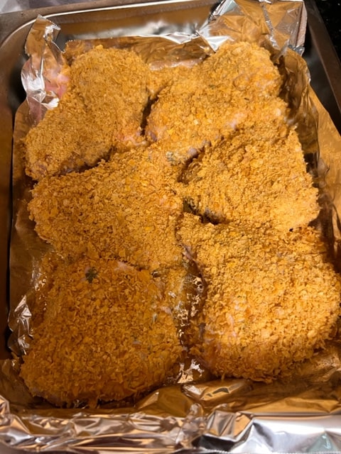 chicken in prepared pan