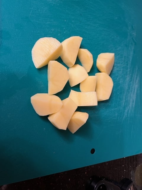 cubed potatoes