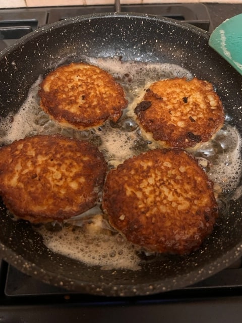 browning the latkes properly