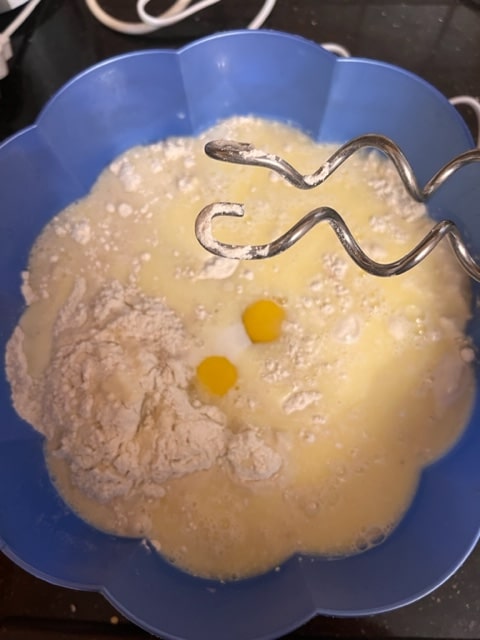 add the liquid to dry ingredients