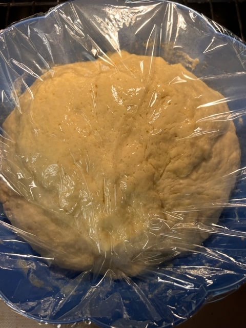 cover with plastic wrap