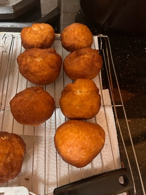 draining the doughnuts