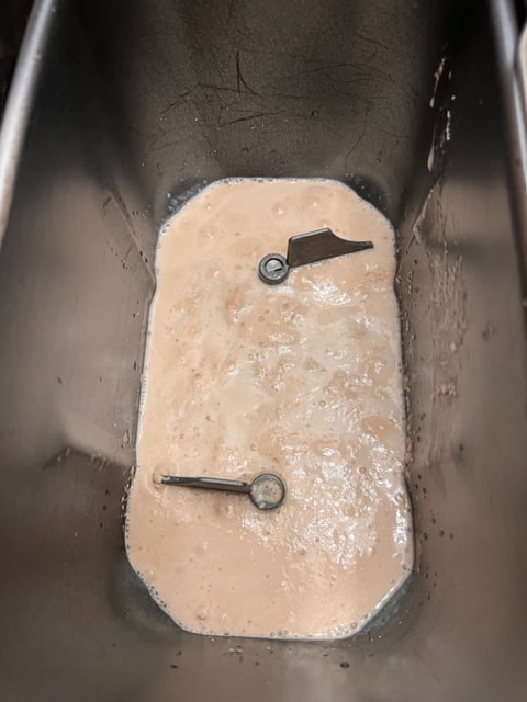 this is proofed yeast with a nice bubbliness going on