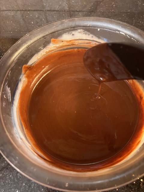 stir till chocolate chips are fully melted and mixture is smooth