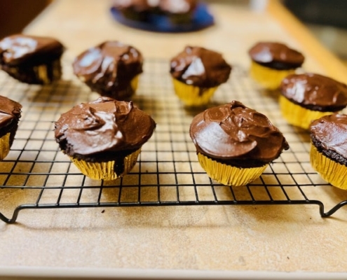 Chocolate Cupcakes with Chocolate Ganache Frosting