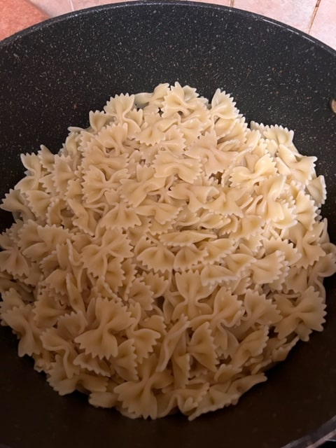 bowtie noodles ready to roll