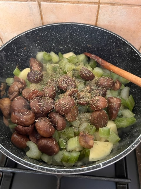 adding the rest of the ingredients