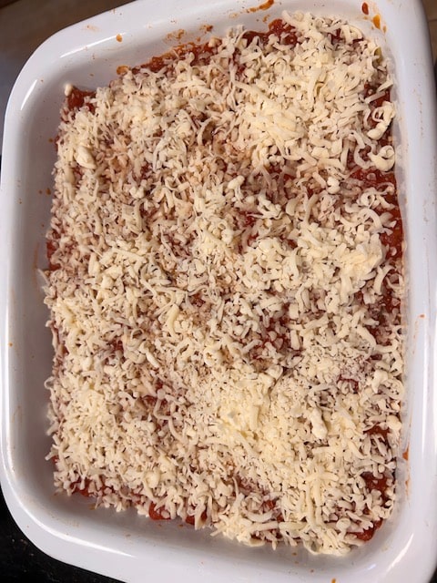 finishing with the cheese