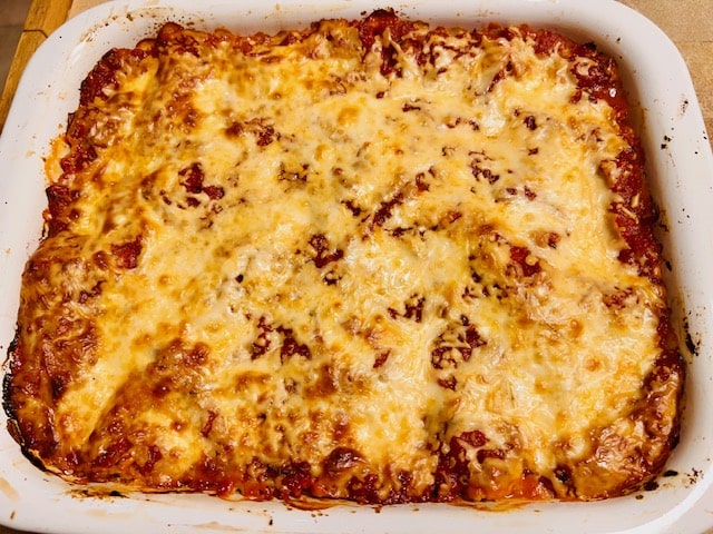 The finished lasagna