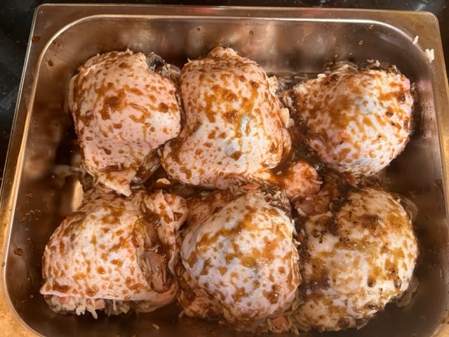 sauce brushed on chicken