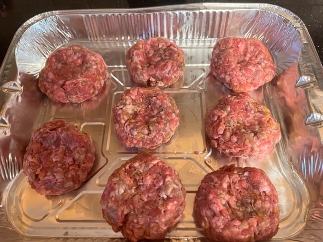 burgers with a depression in each one