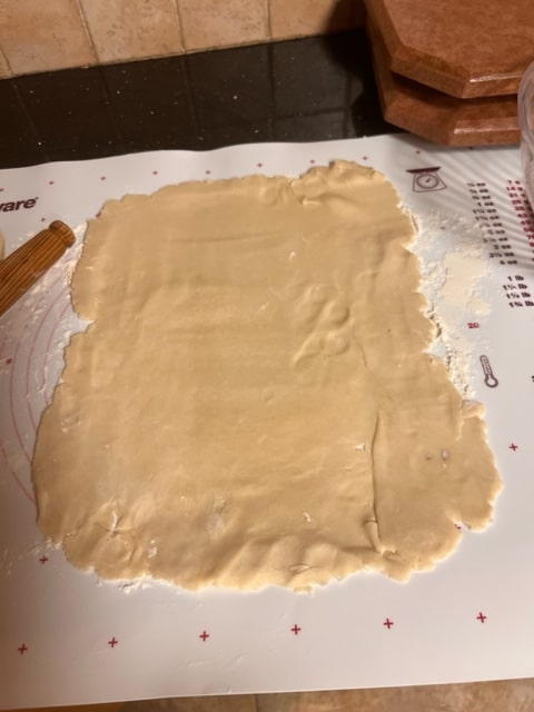 roll half of the dough into a rectangle