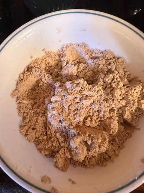 mixing the spices and cornstarch