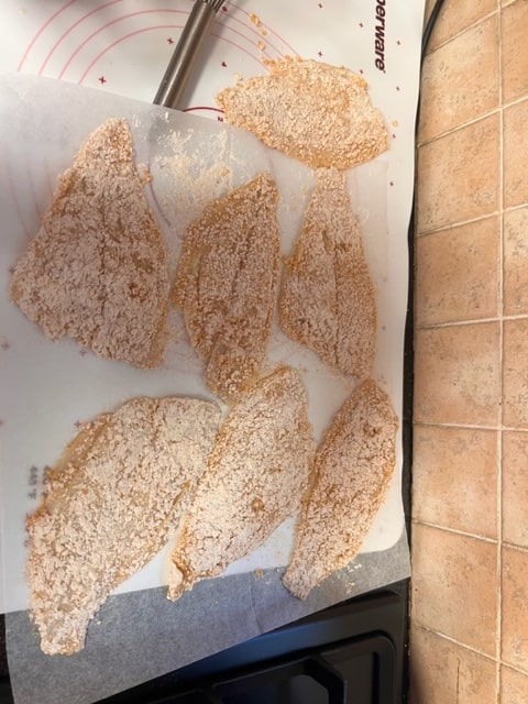 prepared breaded fish fillets