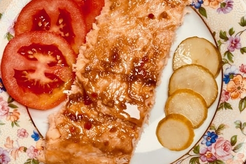 3 ingredient Baked Salmon for Tali