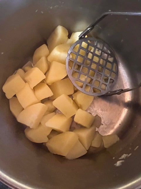 drained and mashing begins