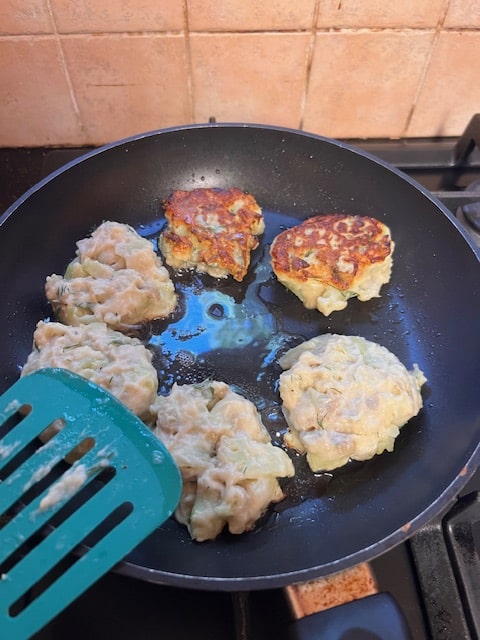 frying the fritters