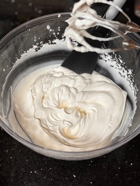 softly whipped cream