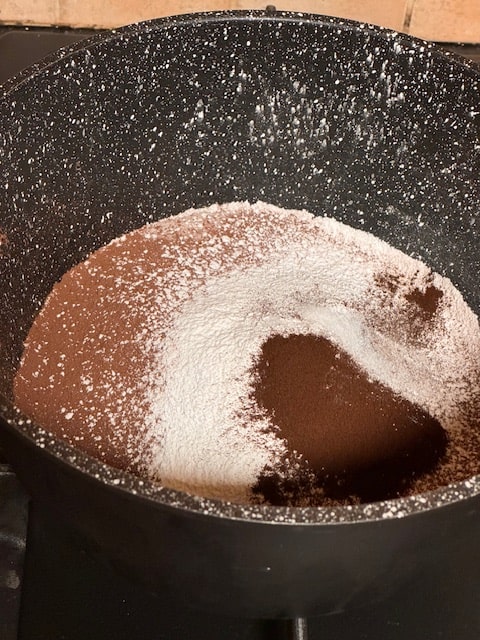 dry ingredients in a medium pot