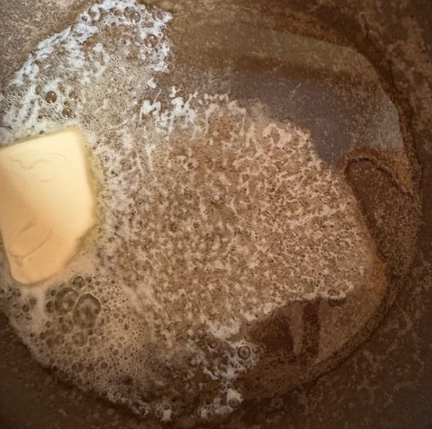 melt butter with oil