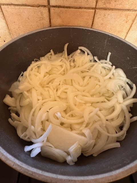 onions in the pot
