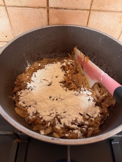 adding the flour