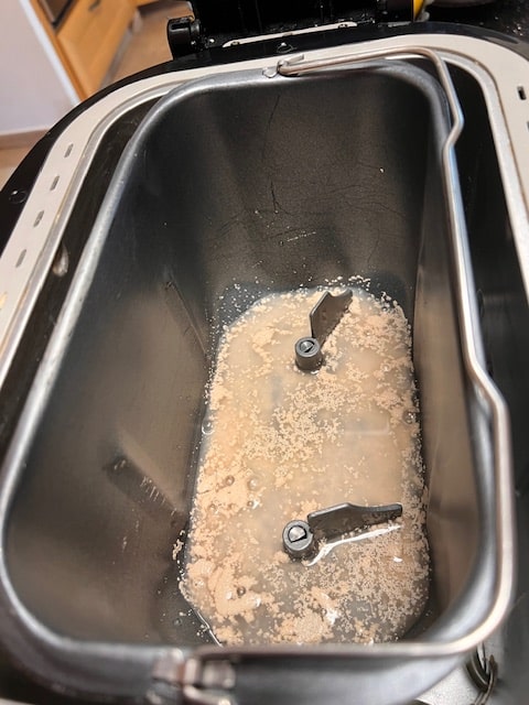 yeast, sugar and water