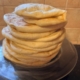 stack of flatbreads - top one is folded