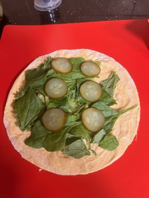 layer on pickle slices