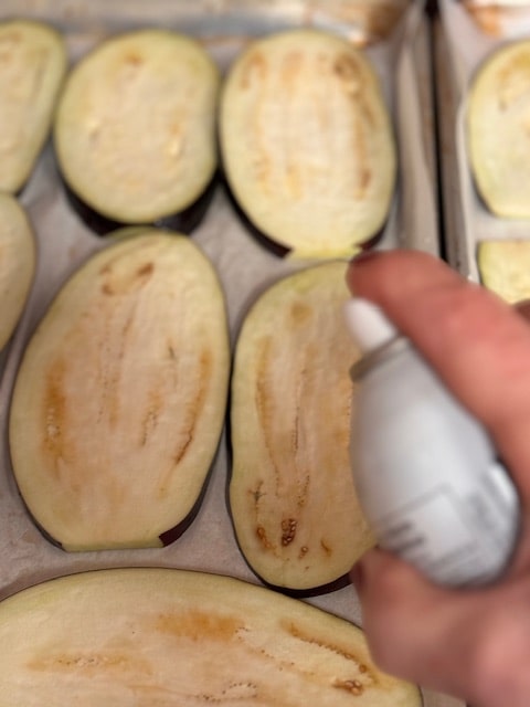 spray with oil spray