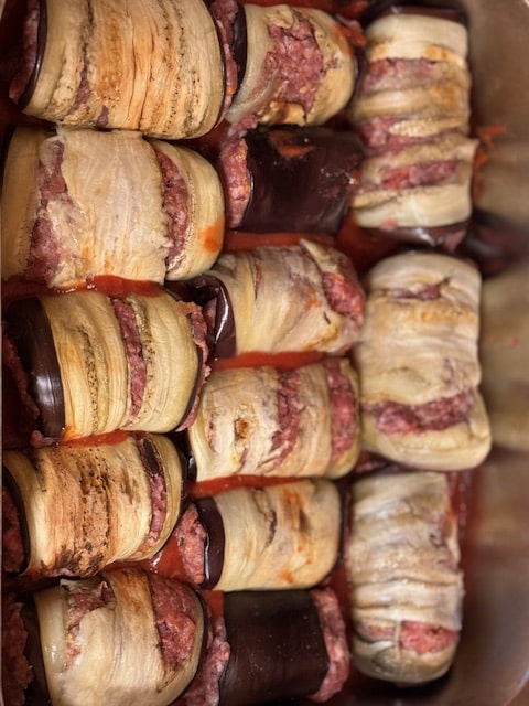 eggplant rolled with meat