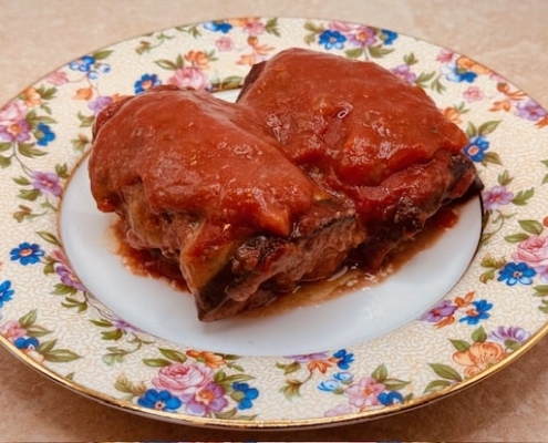 Eggplant Rolls Stuffed with Meat