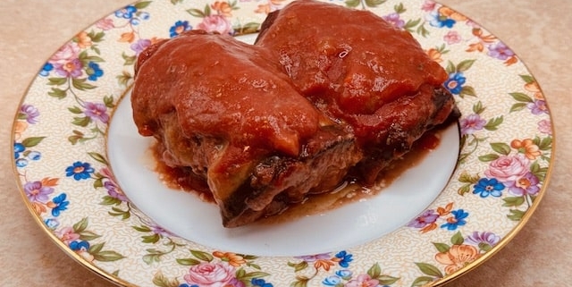 Eggplant Rolls Stuffed with Meat