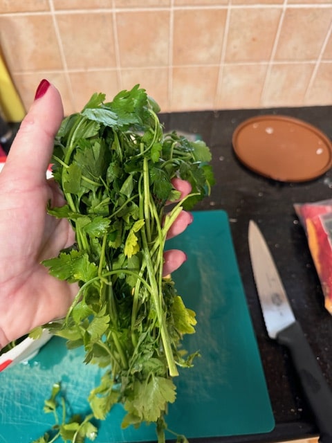 when I say a bunch of parsley